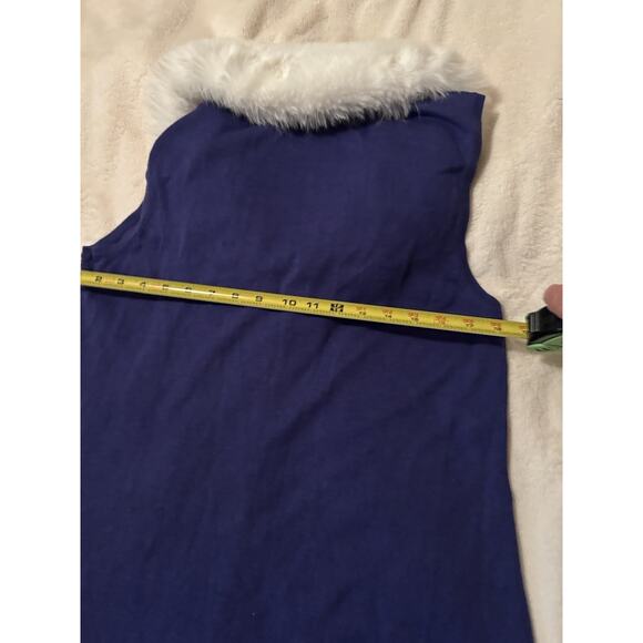 Vintage Large Berek Christmas Sweater Vest With Removable White Faux Fur Collar - Picture 9 of 11